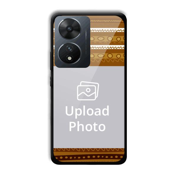 Brown Lines Customized Printed Back Cover for Vivo T2 5G