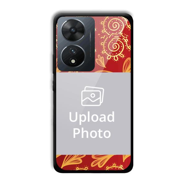 Red Design Customized Printed Back Cover for Vivo T2 5G