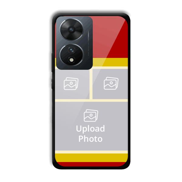Red Yellow Collage Customized Printed Back Cover for Vivo T2 5G