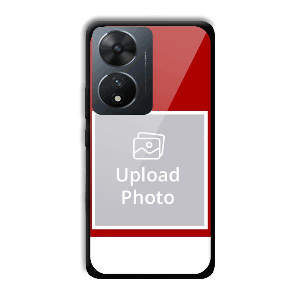 Red & White Customized Printed Back Cover for Vivo T2 5G