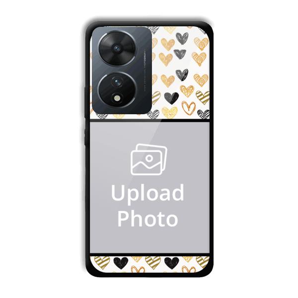 Small Hearts Customized Printed Back Cover for Vivo T2 5G