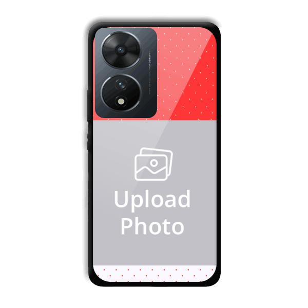 Red White Customized Printed Back Cover for Vivo T2 5G