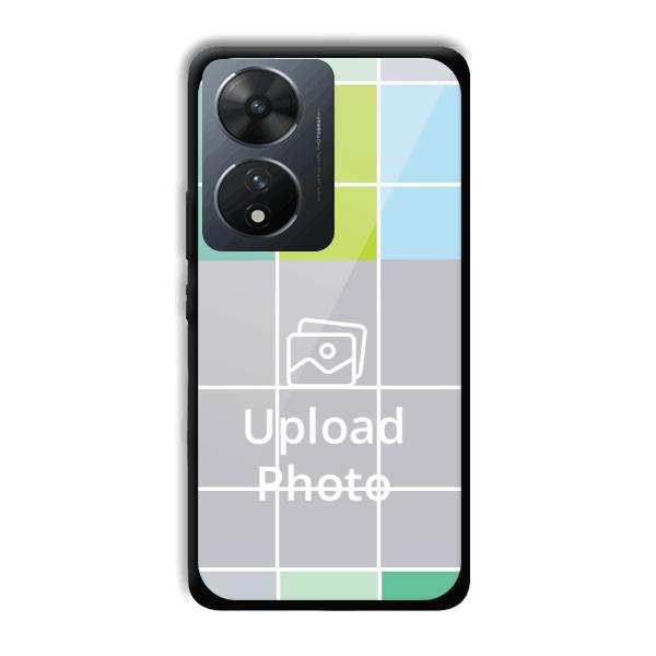 Grid Customized Printed Back Cover for Vivo T2 5G