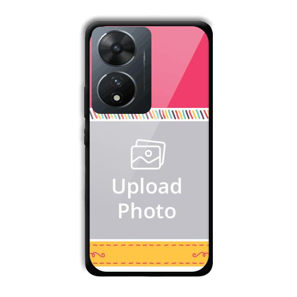Pink Yellow Customized Printed Back Cover for Vivo T2 5G