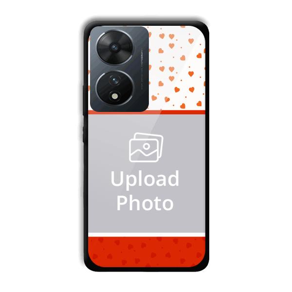 Orange Hearts Customized Printed Back Cover for Vivo T2 5G