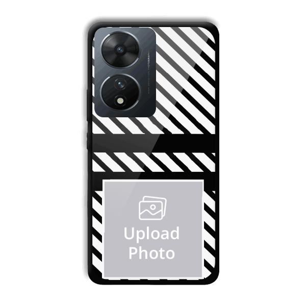 White Black Customized Printed Back Cover for Vivo T2 5G