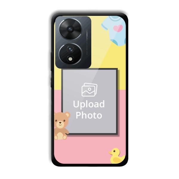 Teddy Bear Baby Design Customized Printed Back Cover for Vivo T2 5G