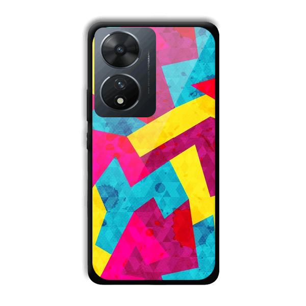 Pink Yellow Pattern Phone Customized Printed Back Cover for Vivo T2 5G