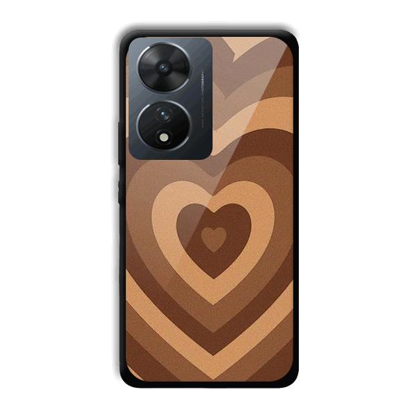 Brown Hearts Phone Customized Printed Back Cover for Vivo T2 5G