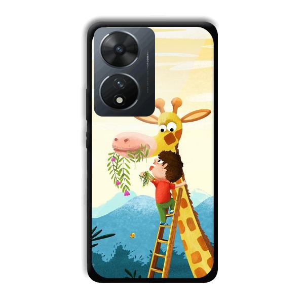 Giraffe & The Boy Phone Customized Printed Back Cover for Vivo T2 5G