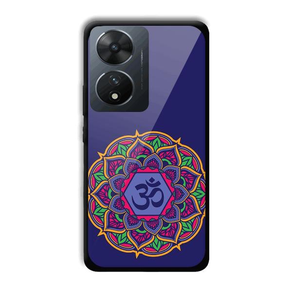 Blue Om Design Phone Customized Printed Back Cover for Vivo T2 5G