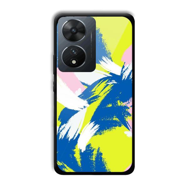 Blue White Pattern Phone Customized Printed Back Cover for Vivo T2 5G