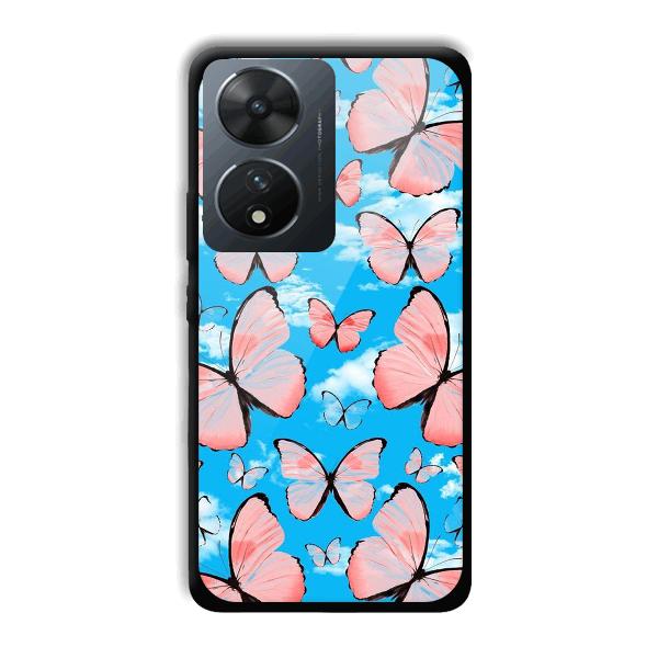 Pink Butterflies Phone Customized Printed Back Cover for Vivo T2 5G