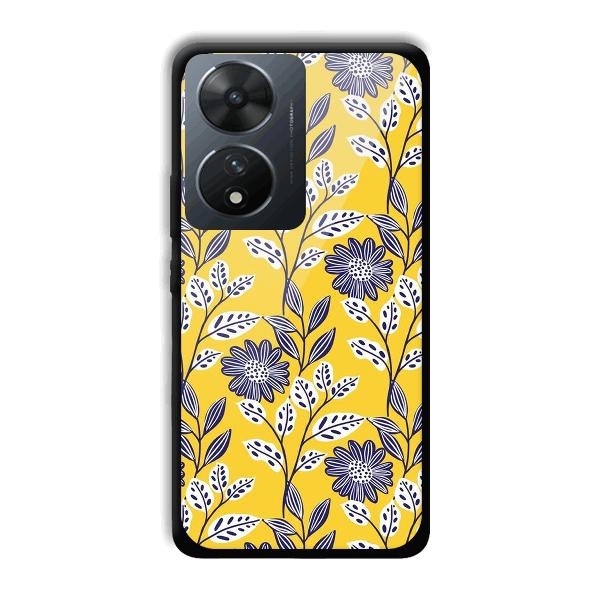 Yellow Fabric Design Phone Customized Printed Back Cover for Vivo T2 5G