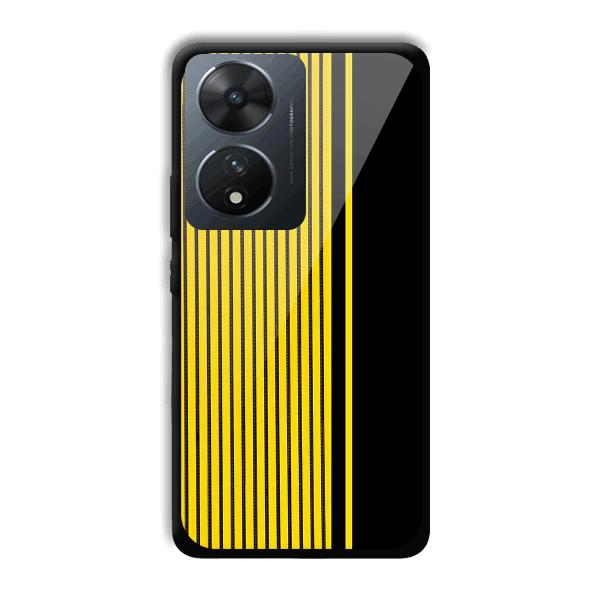 Yellow Black Design Phone Customized Printed Back Cover for Vivo T2 5G