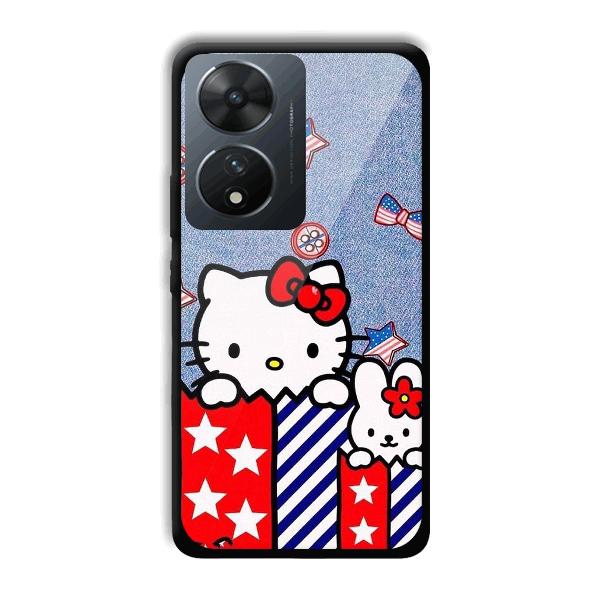 Cute Kitty Phone Customized Printed Back Cover for Vivo T2 5G