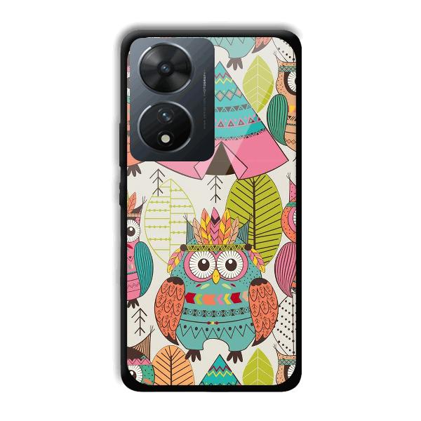 Fancy Owl Phone Customized Printed Back Cover for Vivo T2 5G