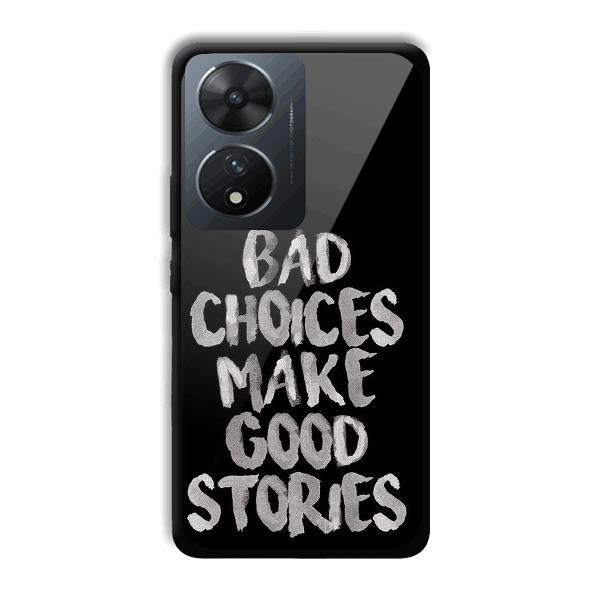 Bad Choices Quote Phone Customized Printed Back Cover for Vivo T2 5G
