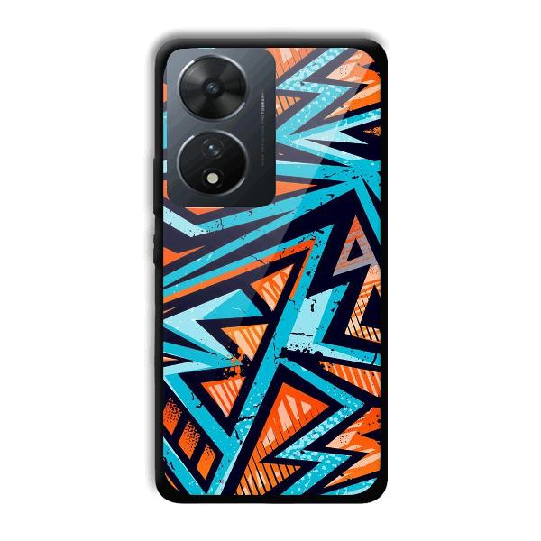 Zig Zag Pattern Phone Customized Printed Back Cover for Vivo T2 5G