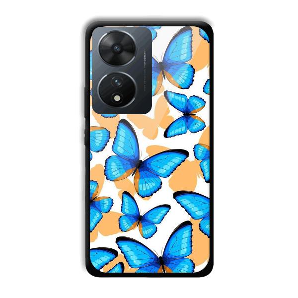 Blue Butterflies Phone Customized Printed Back Cover for Vivo T2 5G