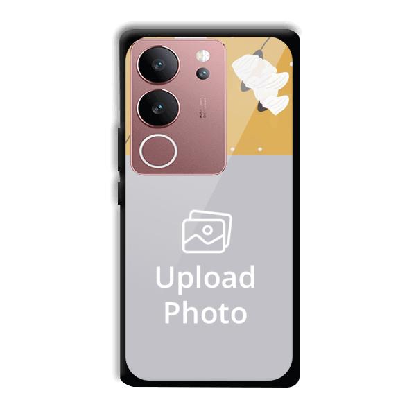 Flowers Background Customized Printed Back Cover for Vivo V29 5G