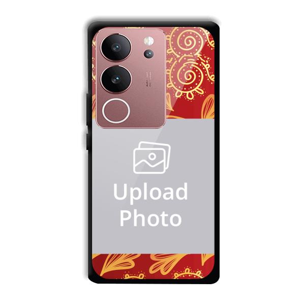 Red Design Customized Printed Back Cover for Vivo V29 5G