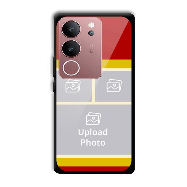 Red Yellow Collage Customized Printed Back Cover for Vivo V29 5G