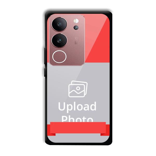 Red Design Customized Printed Back Cover for Vivo V29 5G