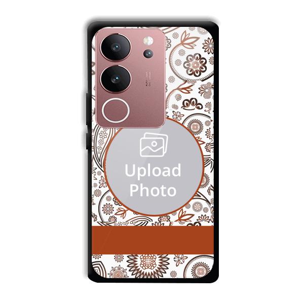 Henna Art Customized Printed Back Cover for Vivo V29 5G