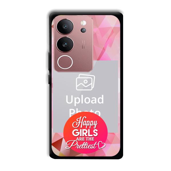 Happy Girls Customized Printed Back Cover for Vivo V29 5G