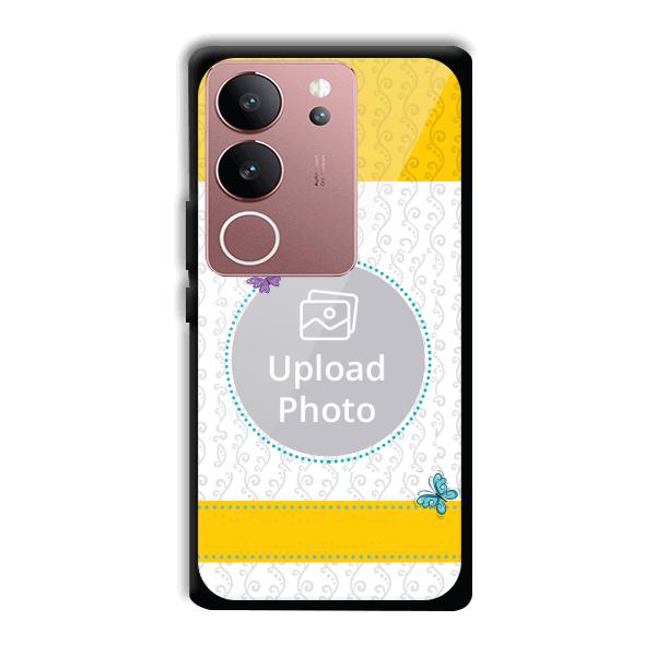 Butterflies & Yellow Customized Printed Back Cover for Vivo V29 5G