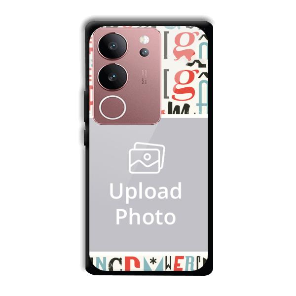 Alphabets Customized Printed Back Cover for Vivo V29 5G