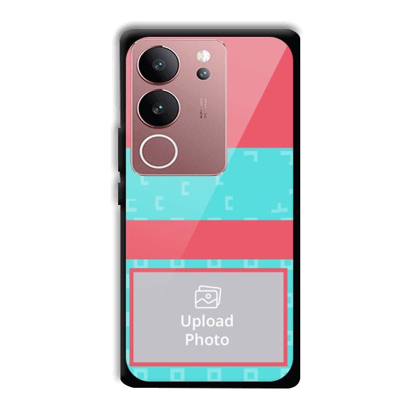 Bluish Pattern Customized Printed Back Cover for Vivo V29 5G