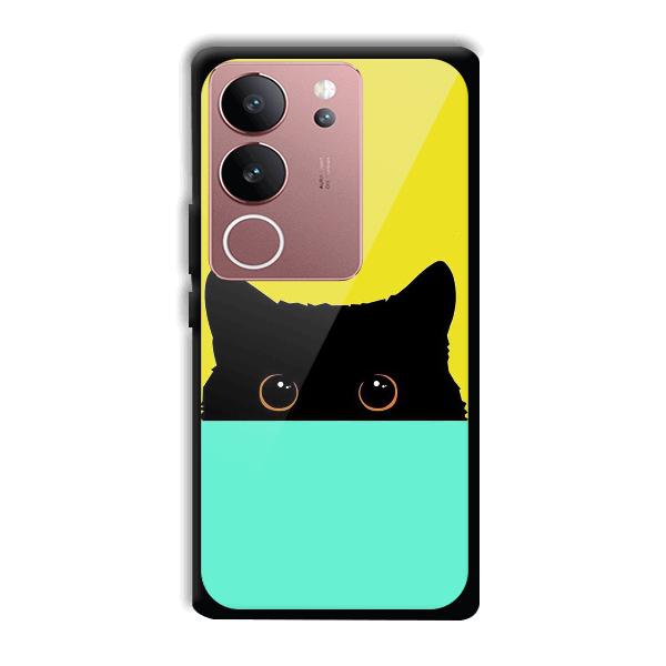 Black Cat Phone Customized Printed Back Cover for Vivo V29 5G