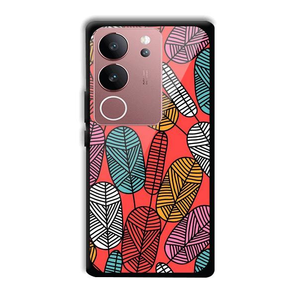 Lines and Leaves Phone Customized Printed Back Cover for Vivo V29 5G