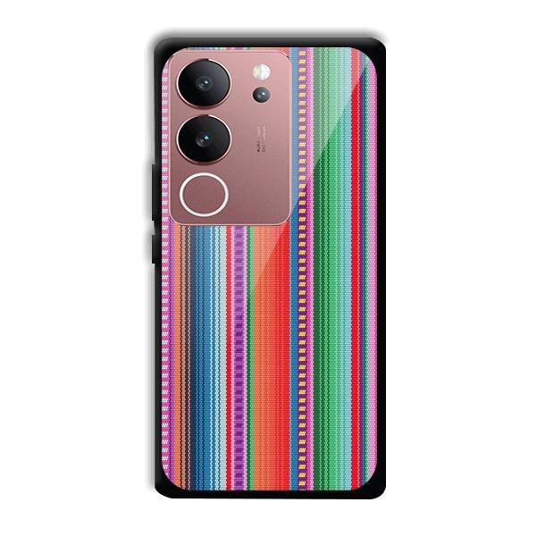 Fabric Pattern Phone Customized Printed Back Cover for Vivo V29 5G