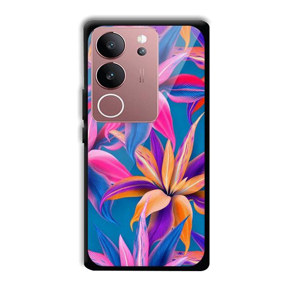 Aqautic Flowers Phone Customized Printed Back Cover for Vivo V29 5G