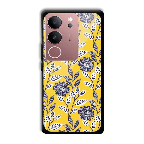 Yellow Fabric Design Phone Customized Printed Back Cover for Vivo V29 5G