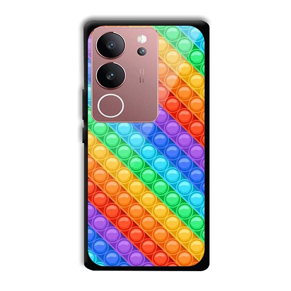 Colorful Circles Phone Customized Printed Back Cover for Vivo V29 5G