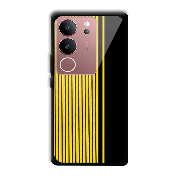 Yellow Black Design Phone Customized Printed Back Cover for Vivo V29 5G