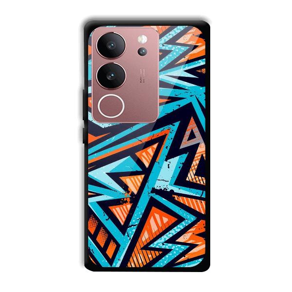 Zig Zag Pattern Phone Customized Printed Back Cover for Vivo V29 5G