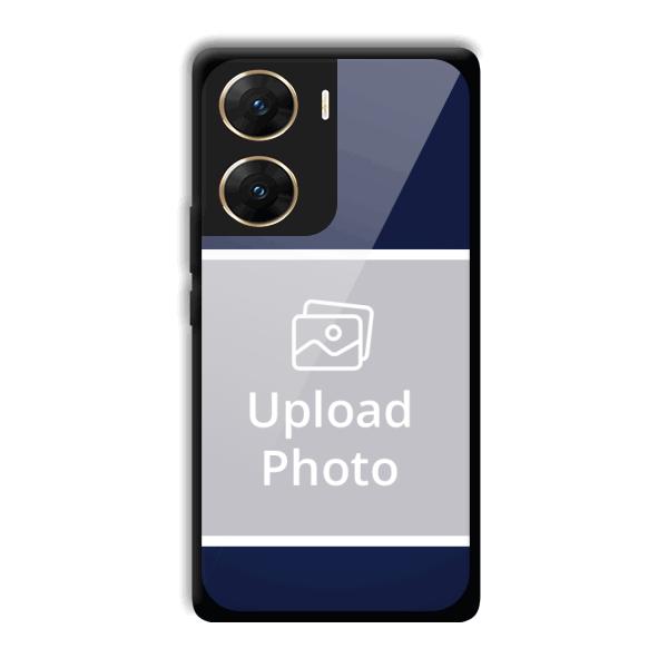 Blue White Customized Printed Back Cover for Vivo V29e