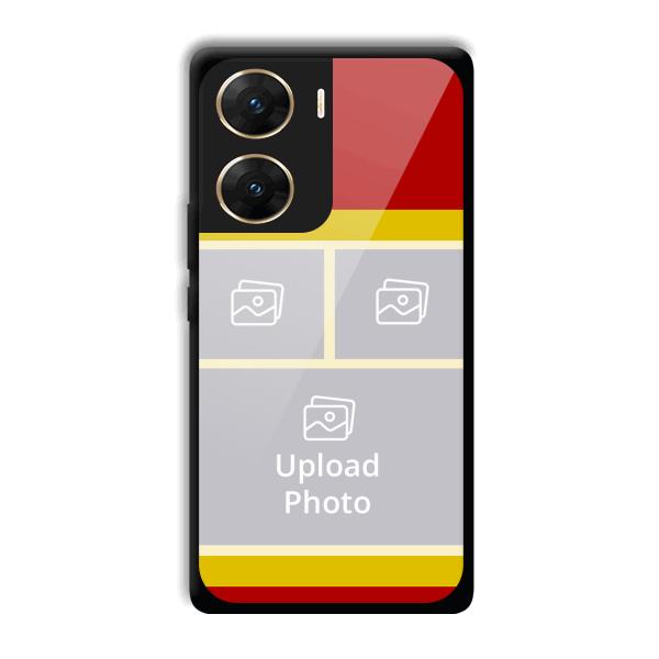 Red Yellow Collage Customized Printed Back Cover for Vivo V29e