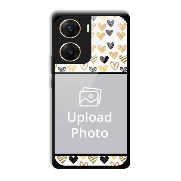 Small Hearts Customized Printed Back Cover for Vivo V29e
