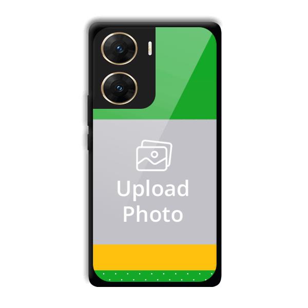 Green Yellow Customized Printed Back Cover for Vivo V29e