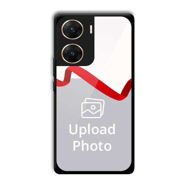 Red Ribbon Customized Printed Back Cover for Vivo V29e