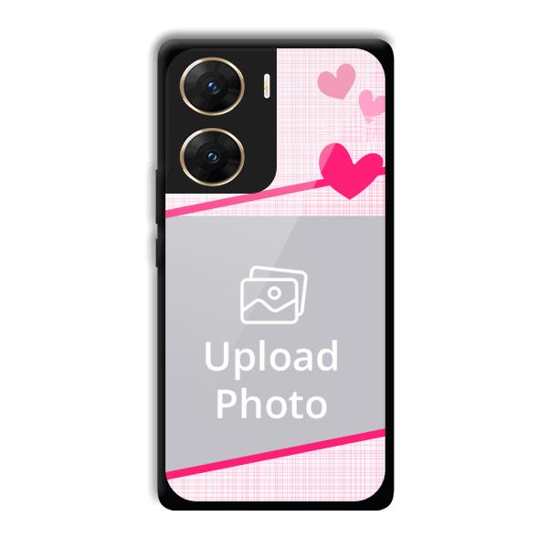 Pink Check Customized Printed Back Cover for Vivo V29e