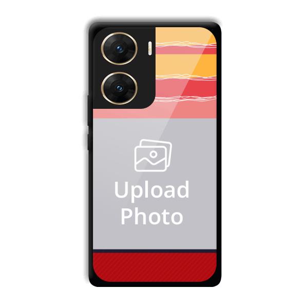 Yellow Pink Customized Printed Back Cover for Vivo V29e