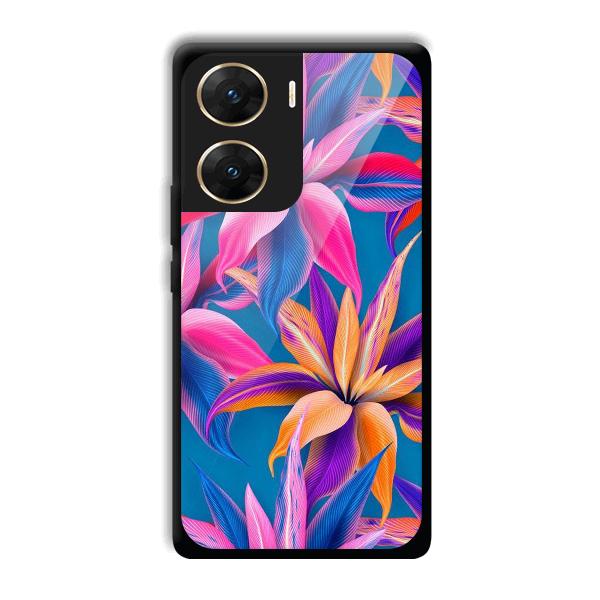 Aqautic Flowers Phone Customized Printed Back Cover for Vivo V29e