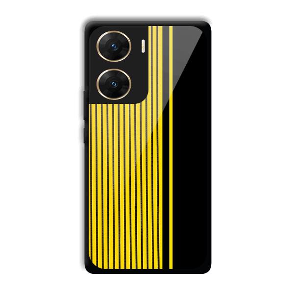 Yellow Black Design Phone Customized Printed Back Cover for Vivo V29e